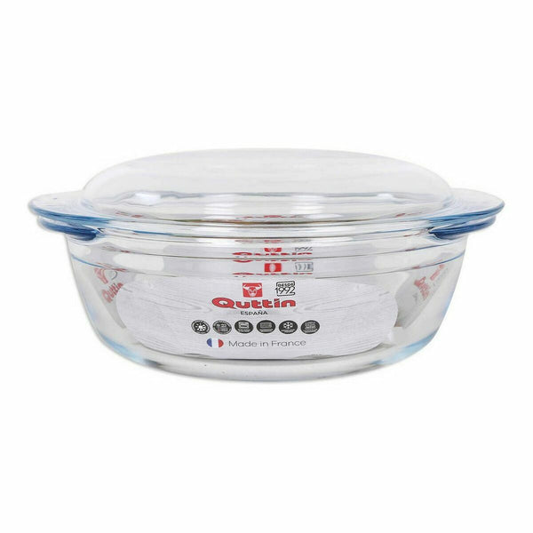 Casseruola con coperchio Quttin Vetro 2,2 + 0,8 L (3 Unità) - Augustea Shop