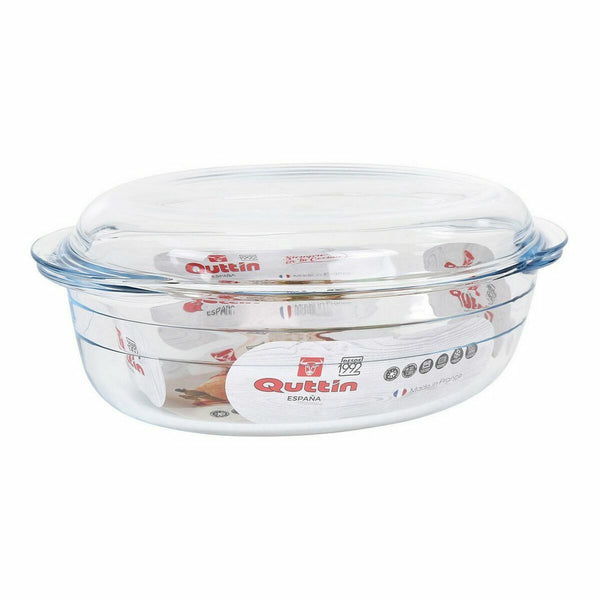Casseruola con coperchio Quttin 63095 Vetro 33 x 20 x 13 cm (3L + 1L) - Augustea Shop