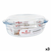 Casseruola con coperchio Quttin 63095 Vetro 33 x 20 x 13 cm (3L + 1L) - Augustea Shop