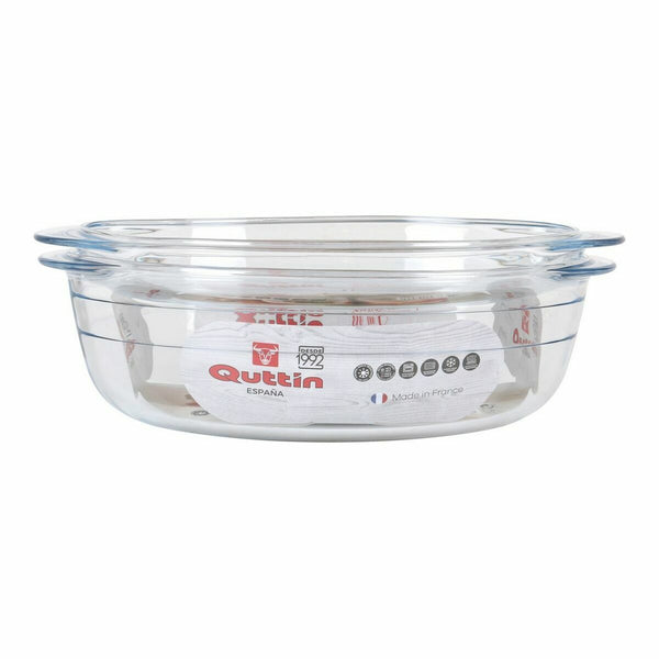 Casseruola con coperchio Quttin 63095 Vetro 33 x 20 x 13 cm (3L + 1L) - Augustea Shop