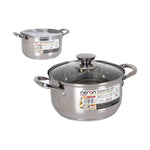 Casseruola con coperchio Quttin New neron Acciaio 4 L Ø 22 cm 30 x 22 x 12 cm (4 Unità) - Augustea Shop