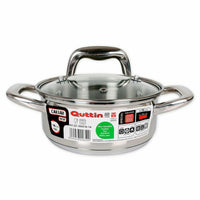 Casseruola Quttin 139494 Con coperchio Acciaio Ø 16 x 7 cm (6 Unità) (16 cm) (1,5 L) - Augustea Shop