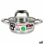 Casseruola Quttin 139494 Con coperchio Acciaio Ø 16 x 7 cm (6 Unità) (16 cm) (1,5 L) - Augustea Shop