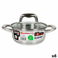 Casseruola Quttin 139494 Con coperchio Acciaio Ø 16 x 7 cm (6 Unità) (16 cm) (1,5 L) - Augustea Shop