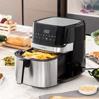 Friggitrice ad Aria InnovaGoods Fryinn Pro 5500 Nero 1700 W 5,5 L Acciaio inossidabile - Augustea Shop