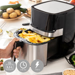 Friggitrice ad Aria InnovaGoods Fryinn Pro 5500 Nero 1700 W 5,5 L Acciaio inossidabile - Augustea Shop