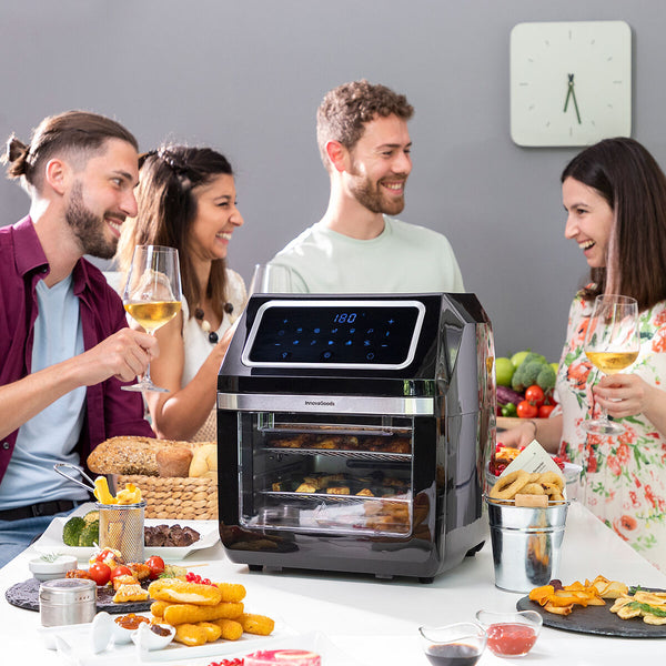 Friggitrice ad Aria InnovaGoods Fryinn Pro Max 12000 Nero 1800 W 12 L Acciaio inossidabile - Augustea Shop