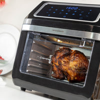 Friggitrice ad Aria InnovaGoods Fryinn Pro Max 12000 Nero 1800 W 12 L Acciaio inossidabile - Augustea Shop