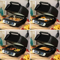 Friggitrice ad Aria con Grill, Accessori e Ricettario InnovaGoods Fryinn 12-in-1 6000 Nero Acciaio 3400 W 6 L - Augustea Shop