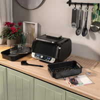Friggitrice ad Aria con Grill, Accessori e Ricettario InnovaGoods Fryinn 12-in-1 6000 Nero Acciaio 3400 W 6 L - Augustea Shop