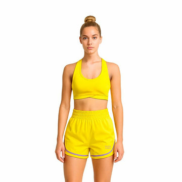 Top Sportivo Donna Black Limba Giallo Fitness