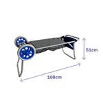 Marbueno Carrello Portasedie in Alluminio Convertibile Tavolo Retrattile Camping e Spiaggia 108X51X51 cm 10361 - Augustea Shop