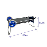Marbueno Carrello Portasedie in Alluminio Convertibile Tavolo Retrattile Camping e Spiaggia 108X51X51 cm 10361 - Augustea Shop