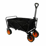 Marbueno Carrello Multiuso Pieghevole Acciaio 200 KG Nero Giardino, Spiaggia 86X50X59 cm - Augustea Shop
