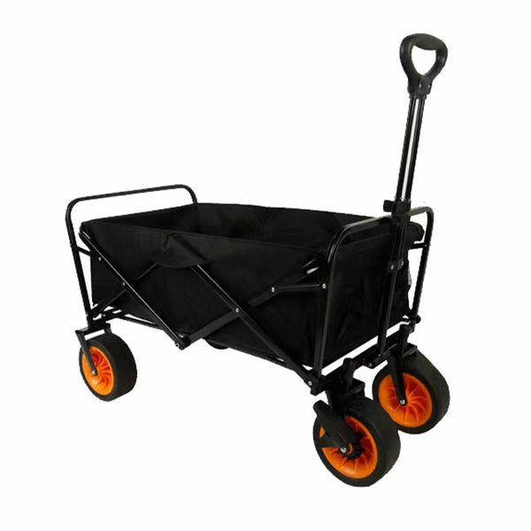 Marbueno Carrello Multiuso Pieghevole Acciaio 200 KG Nero Giardino, Spiaggia 86X50X59 cm - Augustea Shop