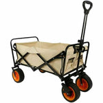 Marbueno Carrello Multiuso Pieghevole Acciaio 200 KG Beige Giardino, Spiaggia 86X50X59 cm - Augustea Shop