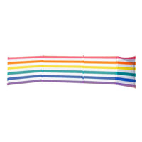 Paravento 5 Palos Acciaio Poliestere Strisce Colorate 480X80 cm Spiaggia, Piscina, Giardino