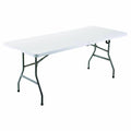 Marbueno Tavolo Pieghevole Resina Bianco 180X70X74 cm Catering, Spiaggia e Campeggio