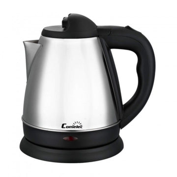 Bollitore Elettrico COMELEC 1,2 L 1600W Bianco e Nero in Acciaio Inossidabile