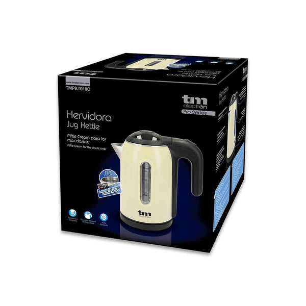 Bollitore d'Acqua Elettrico con Luce LED TM Electron TMPKT010C Acciaio inossidabile 1500 W 1 L (Ricondizionati A)