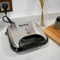 Piastra Grill Elettrica TM Electron Acciaio 750 W Doppia - Augustea Shop