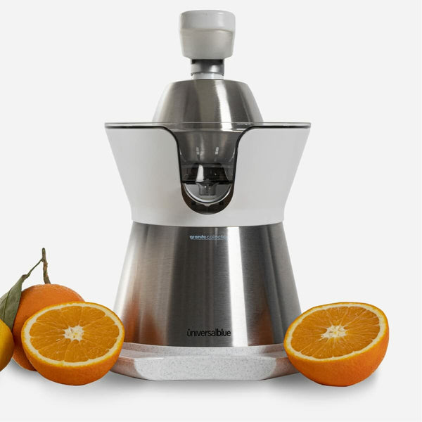 Spremiagrumi Elettrico Universal Blue JUICY Bianco Acciaio 300 W - Augustea Shop