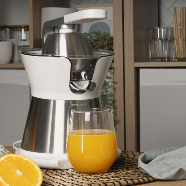 Spremiagrumi Elettrico Universal Blue JUICY Bianco Acciaio 300 W - Augustea Shop