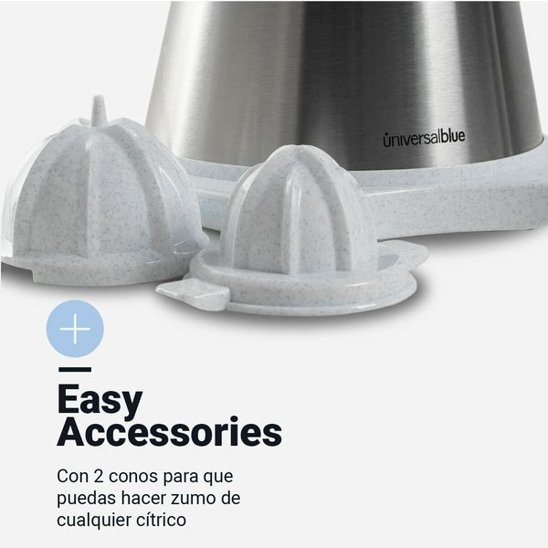 Spremiagrumi Elettrico Universal Blue JUICY Bianco Acciaio 300 W - Augustea Shop