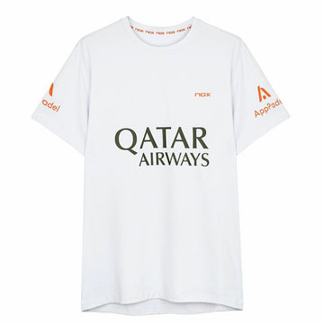 Men’s Short Sleeve T-Shirt Nox Nox Sponsorts AT10 White