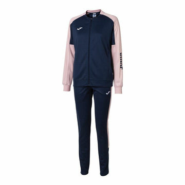 Women's Tracksuit Joma Sport Eco Championship Pink Navy Blue 2 Pieces