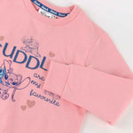 Felpa con Cappuccio da Bambina Stitch Rosa