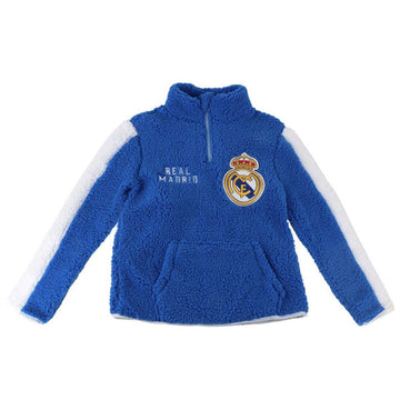 Felpa con Cappuccio da Bambina Real Madrid C.F. Azzurro 6 Anni