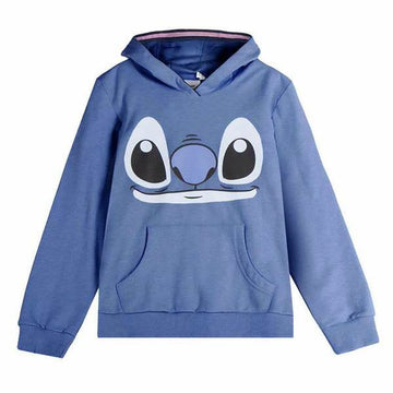 Felpa con Cappuccio Bambino Stitch Azzurro
