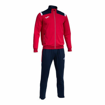 Tracksuit for Adults Joma Sport Toledo Red Navy Blue Men 2 Pieces