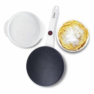 Piastra per Crepe Kiwi 600W Bianco Ø 20 cm - Cucina Deliziosa e Veloce per Crepe Perfette
