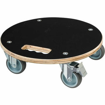 Supporto con Ruote per Vasi Nature Legno Ø 38 cm