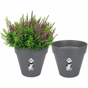 Set di Vasi Elho Grigio Plastica Rotondo 2 Pezzi