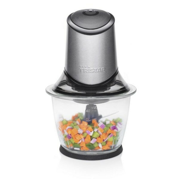 Tritatutto Tristar BL-4019 Picadora 400 W Nero Grigio Vetro Acciaio inossidabile 1,2 L - Augustea Shop