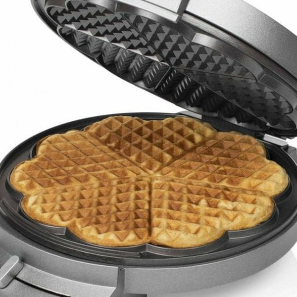 Macchina da Waffle Princess 01.132380.01.001 1200 W Nero Argentato Acciaio - Augustea Shop
