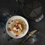 Macchina da Waffle Princess 01.132380.01.001 1200 W Nero Argentato Acciaio - Augustea Shop