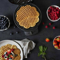 Macchina da Waffle Princess 01.132380.01.001 1200 W Nero Argentato Acciaio - Augustea Shop