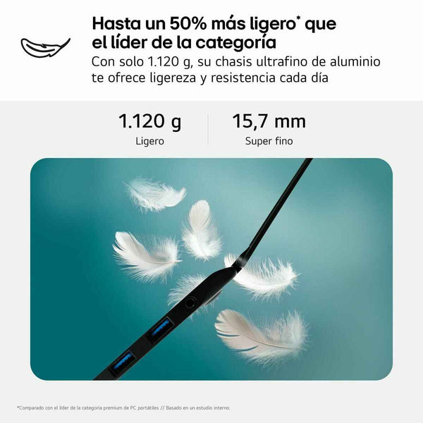 Laptop LG 14ZD90T-G.AX78B 14" intel core ultra 7 255H 16 GB RAM 1 TB SSD Qwerty in Spagnolo