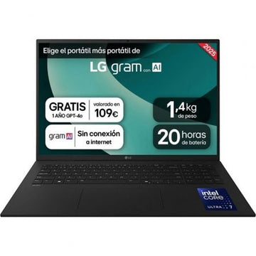 Laptop LG 17ZD90T-G.AX78B 17" intel core ultra 7 16 GB RAM 1 TB SSD Qwerty in Spagnolo