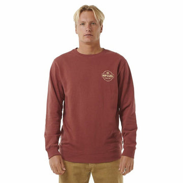 Felpa senza Cappuccio Uomo Rip Curl Stapler Crew Marrone