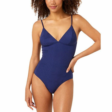 Costume da Bagno Donna Rip Curl Modern Rib Azzurro Blu Marino