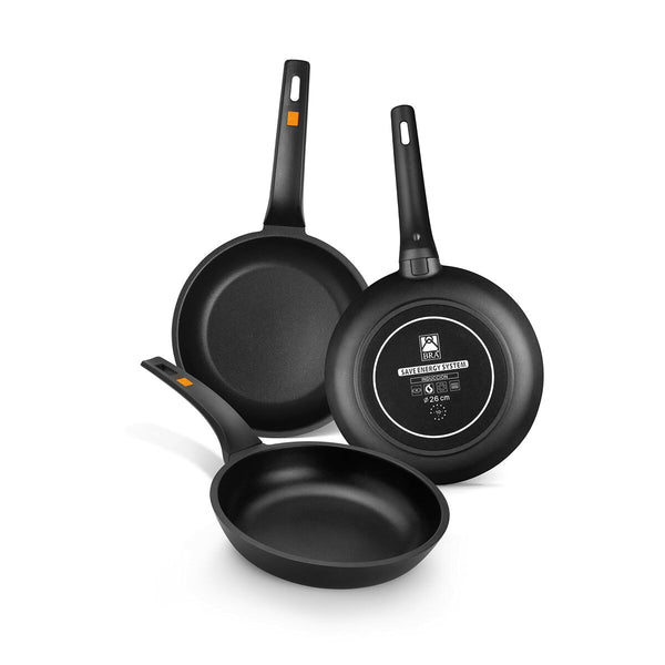 Padella Wok BRA Sartén Efficient Nero Alluminio Ø 24 cm - Augustea Shop