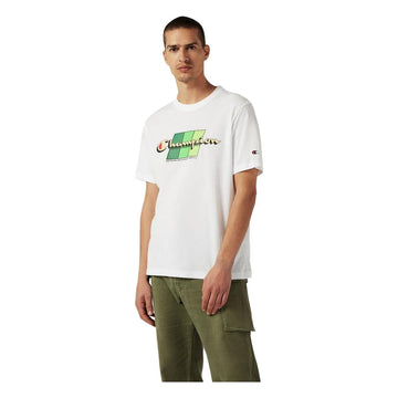 Maglia a Maniche Corte Uomo Champion CHAMPION SS TEE 221219 Bianco