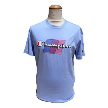 Maglia a Maniche Corte Uomo Champion CHAMPION SS TEE 221219 PWB Azzurro
