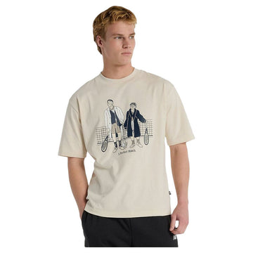 Maglia a Maniche Corte Uomo New Balance Perfect Match Tennis T Shirt  MT51412 LIN Bianco