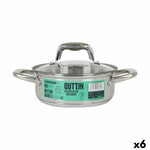 Casseruola con coperchio in vetro Quttin Caesar Acciaio ø 18 x 7 cm (6 Unità) - Augustea Shop